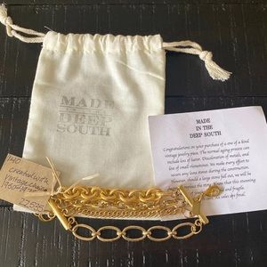 Made in the Deep South Gold Chain Bracelet